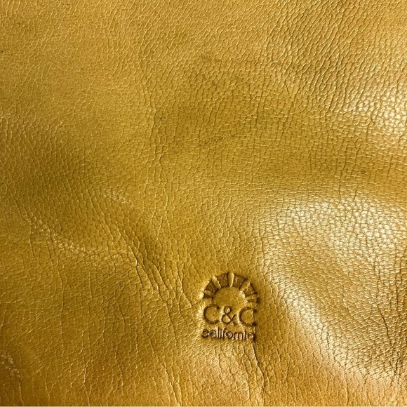 C & C California golden yellow leather crossbody bag small size - Picture 8 of 16